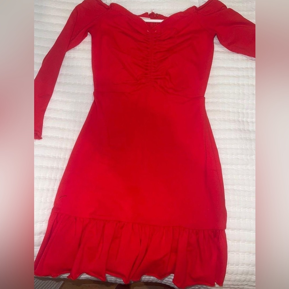 Red cocktail dress
